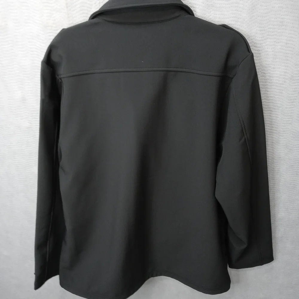 FOSSA Tiburon Polyester Stretch Shell JACKET mens Size XL Black zippered. 'Mark
